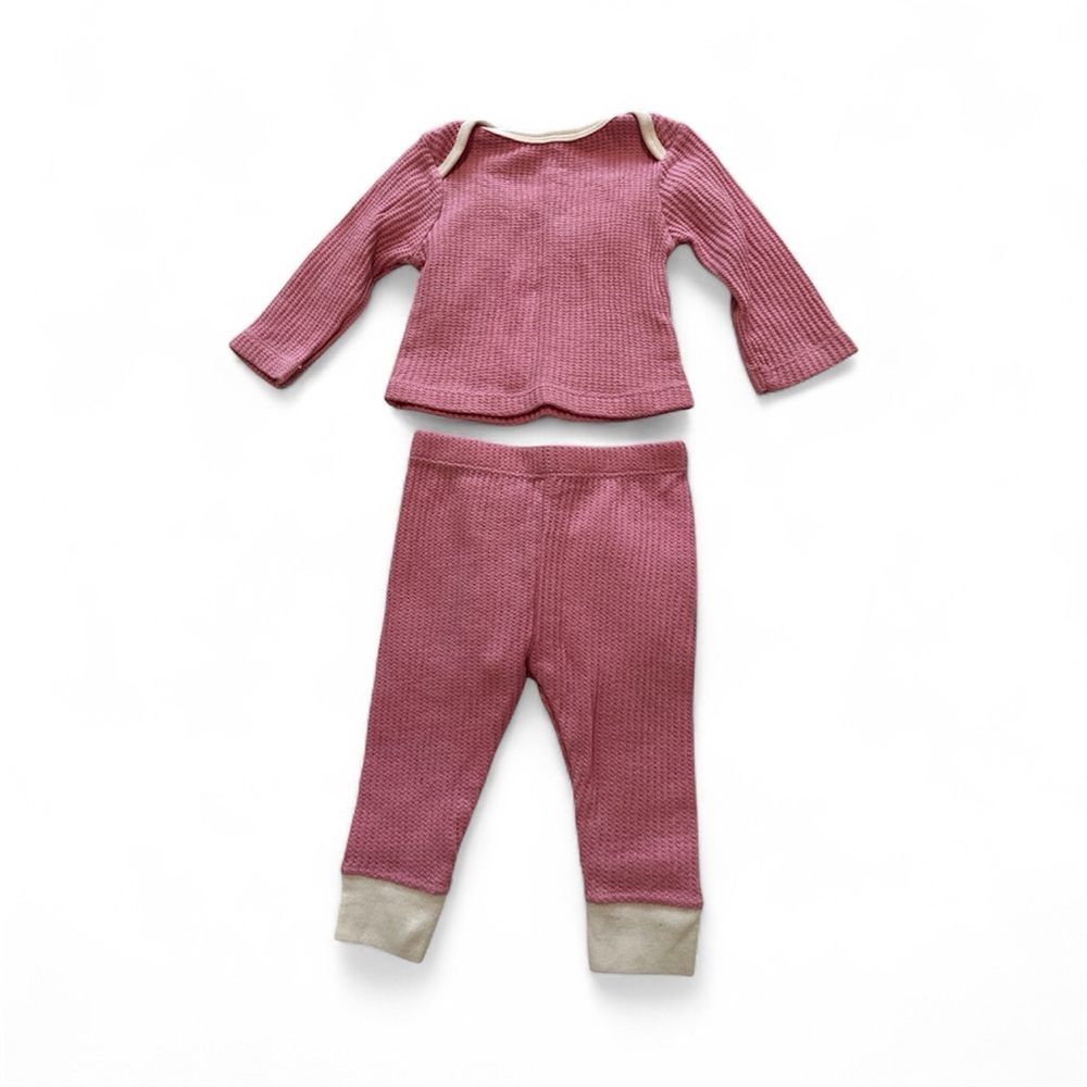 Cloud Island Pink and White Baby Outfit